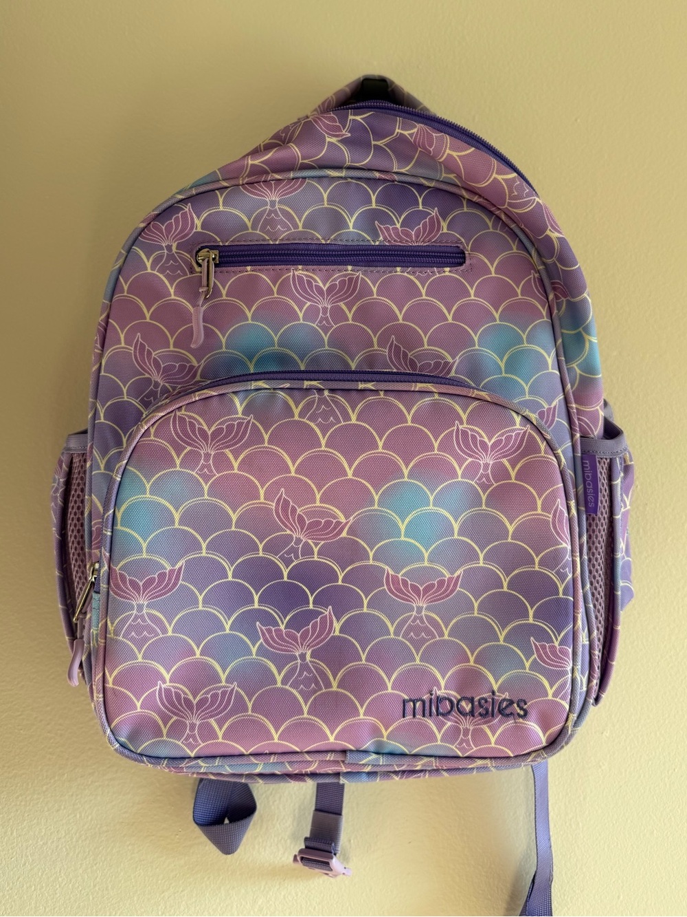 Purple Mermaid-Scale Backpack for Girls or Women